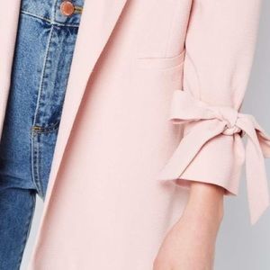 🎀 Miss Selfridge Bow Sleeve Grey Blazer 2 🎀